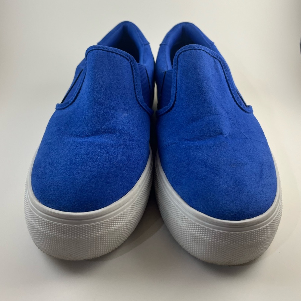 4/$25 JF - Platform Royal Blue Suede Slip-ons